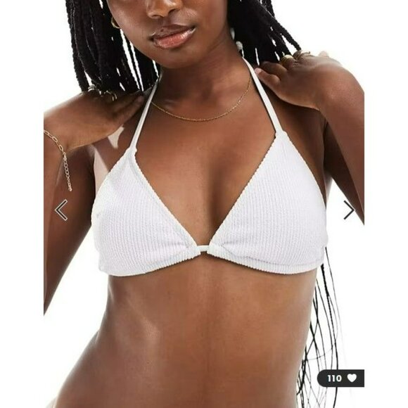 Andie Swim The String Bikini Ribbed Top White Size XSmall - Picture 2 of 6